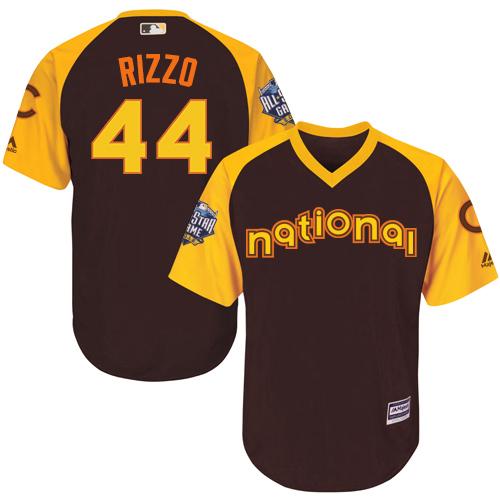 Cubs #44 Anthony Rizzo Brown 2016 All-Star National League Stitched Youth MLB Jersey